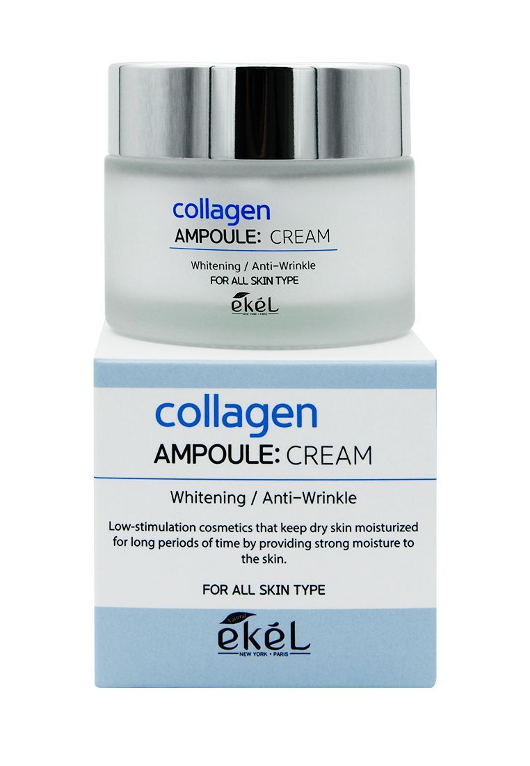 EKEL Ампульный крем для лица c лифтинг-эффектом с Коллагеном Collagen Ampoule Cream, 50 мл