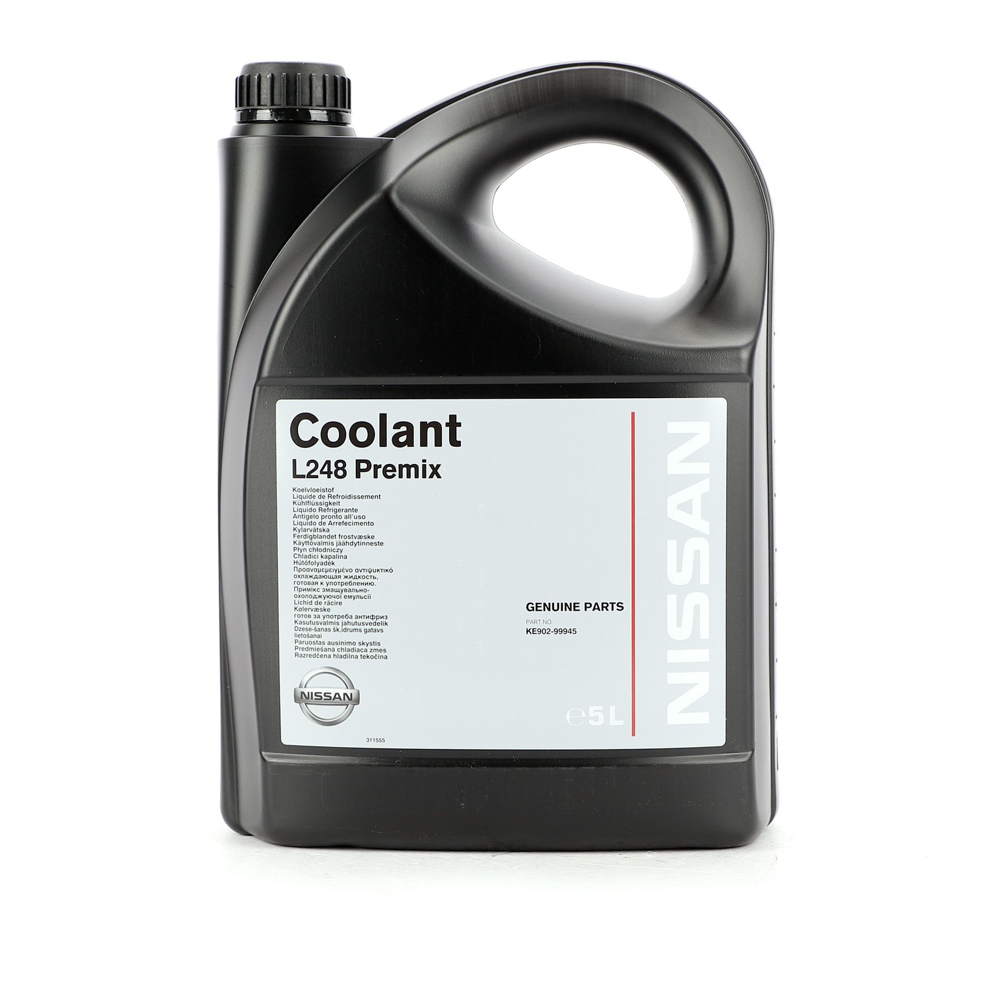 Антифриз зелёный NISSAN Coolant L248 Premix 5L