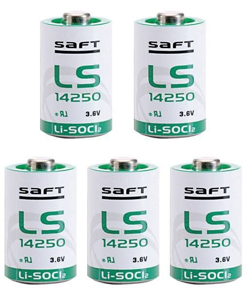 LS14250(1/2AA)Saftбатарейка3,6Vдальномеров,сигнализаций,счётчиков,датчиковутечкигаза,сигнализаций-5шт.