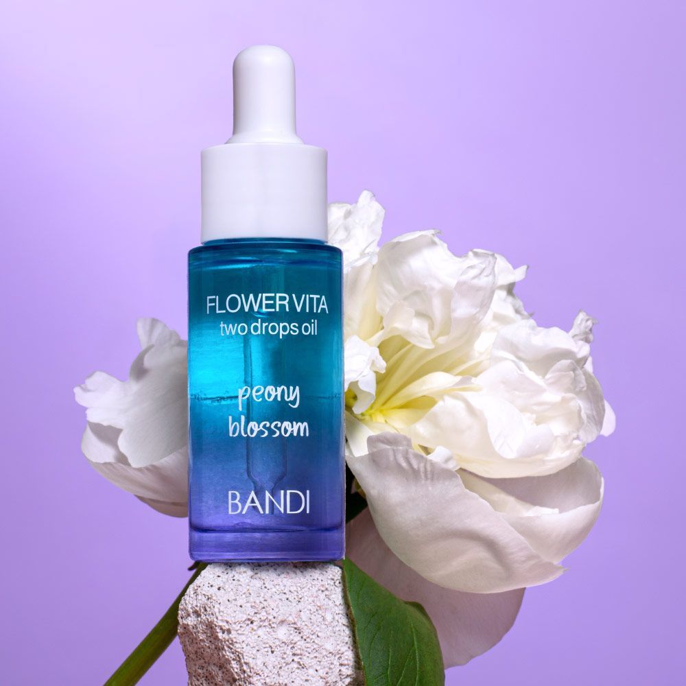 Bandi Flower Vita Two Drops Oil Peony Blossom - Двухфазное масло для кутикулы (Пион) 20 мл