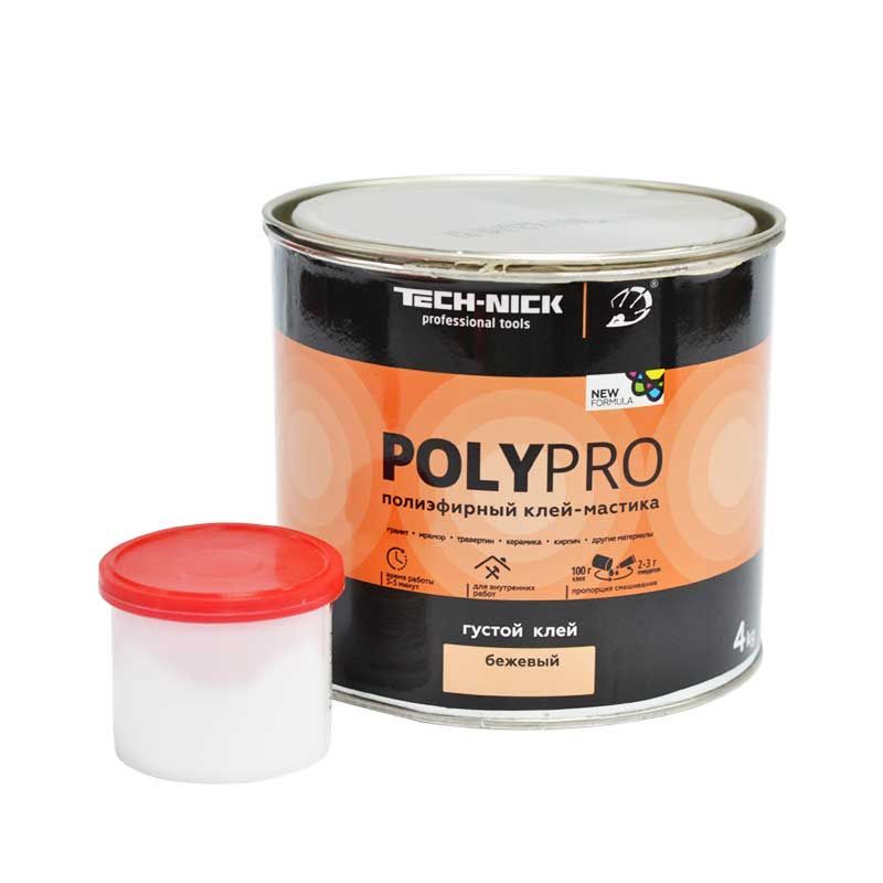 Клей полиэфирный PolyPro (бежевый/густой) 4кг TECH-NICK