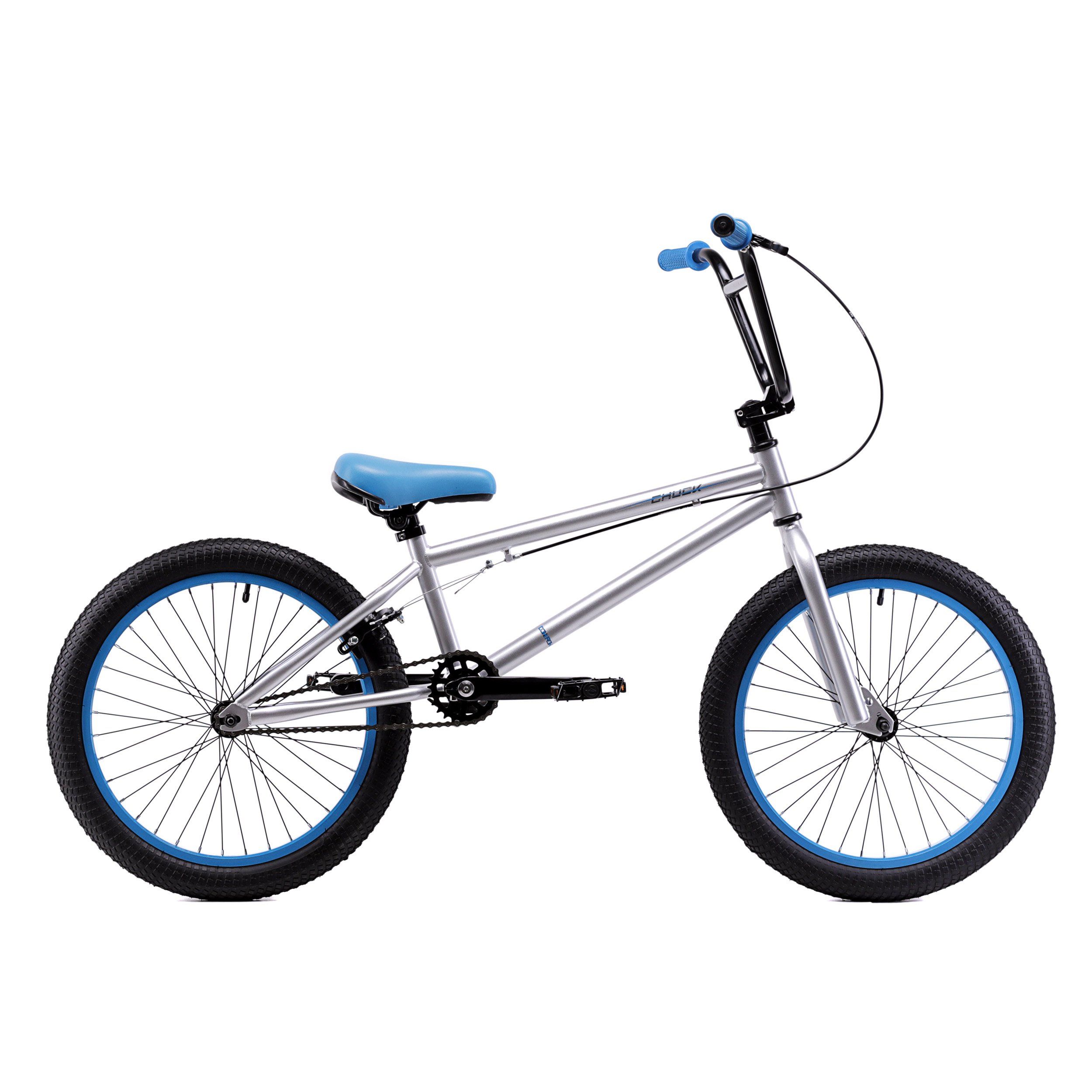 Chrome blue bmx hotsell