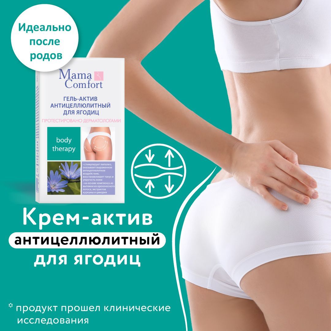 Mama Comfort, Антицеллюлитное средство для ягодиц гель-актив, 100гр. -  купить с доставкой по выгодным ценам в интернет-магазине OZON (227851513)