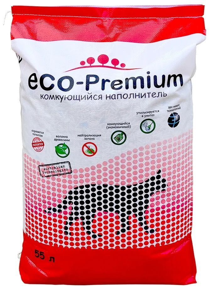 ECO-Premium Наполнитель Древесный Комкующийся 20000г.