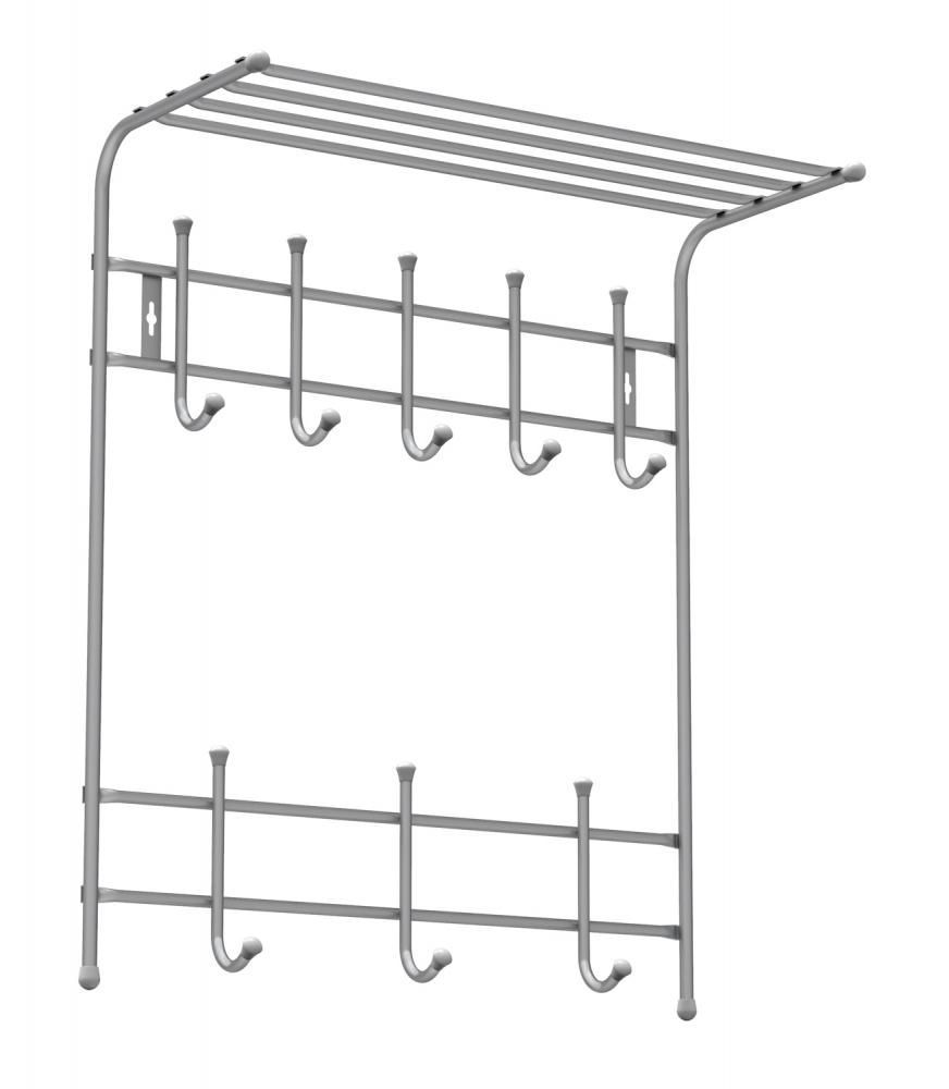 вешалки настенные металлические в прихожую с полкой для головных уборов