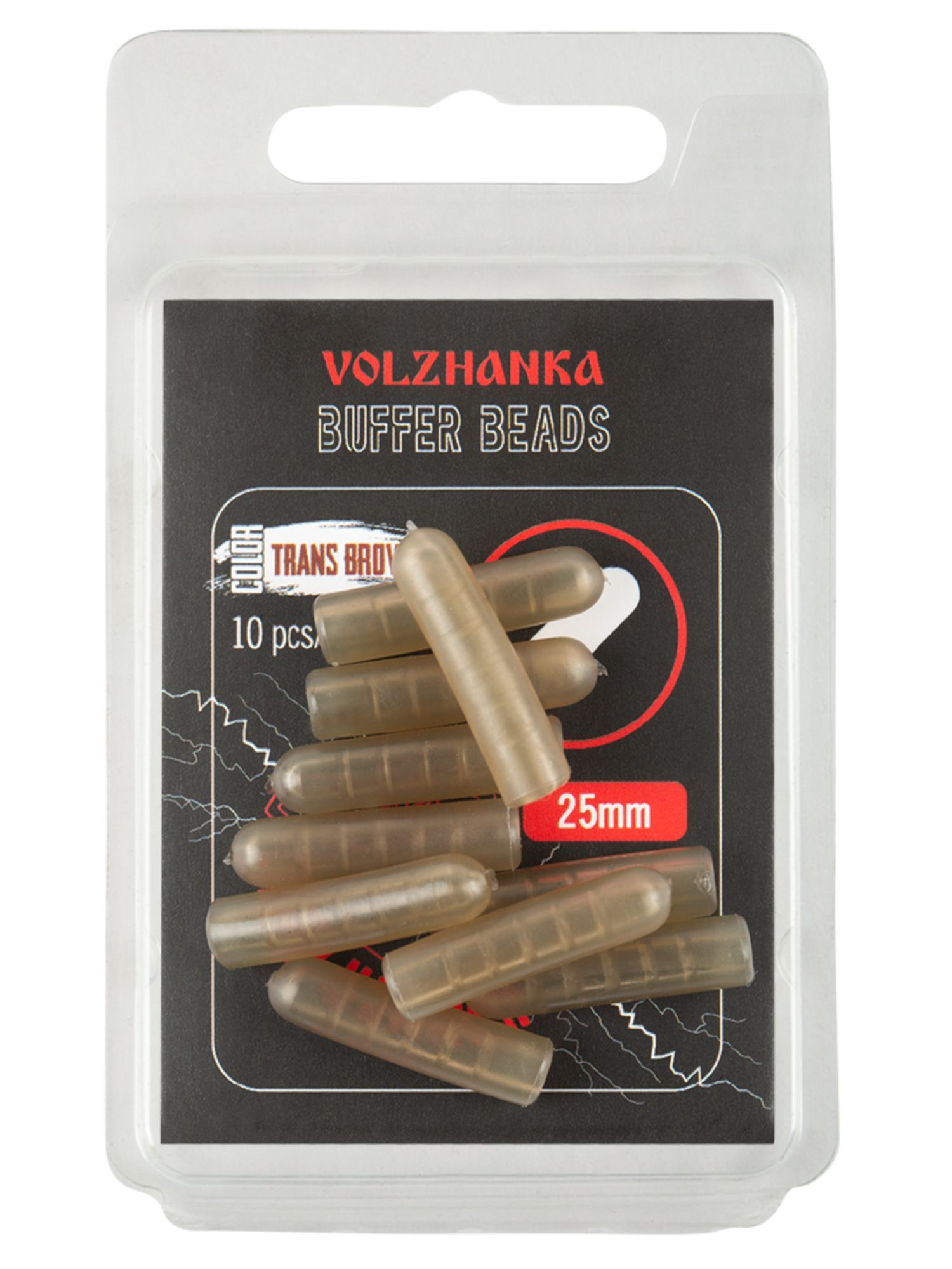 Carp Hammer Удлиненный отбойник "Volzhanka Buffer Beads 25mm" цвет Trans Brown (10шт/уп)