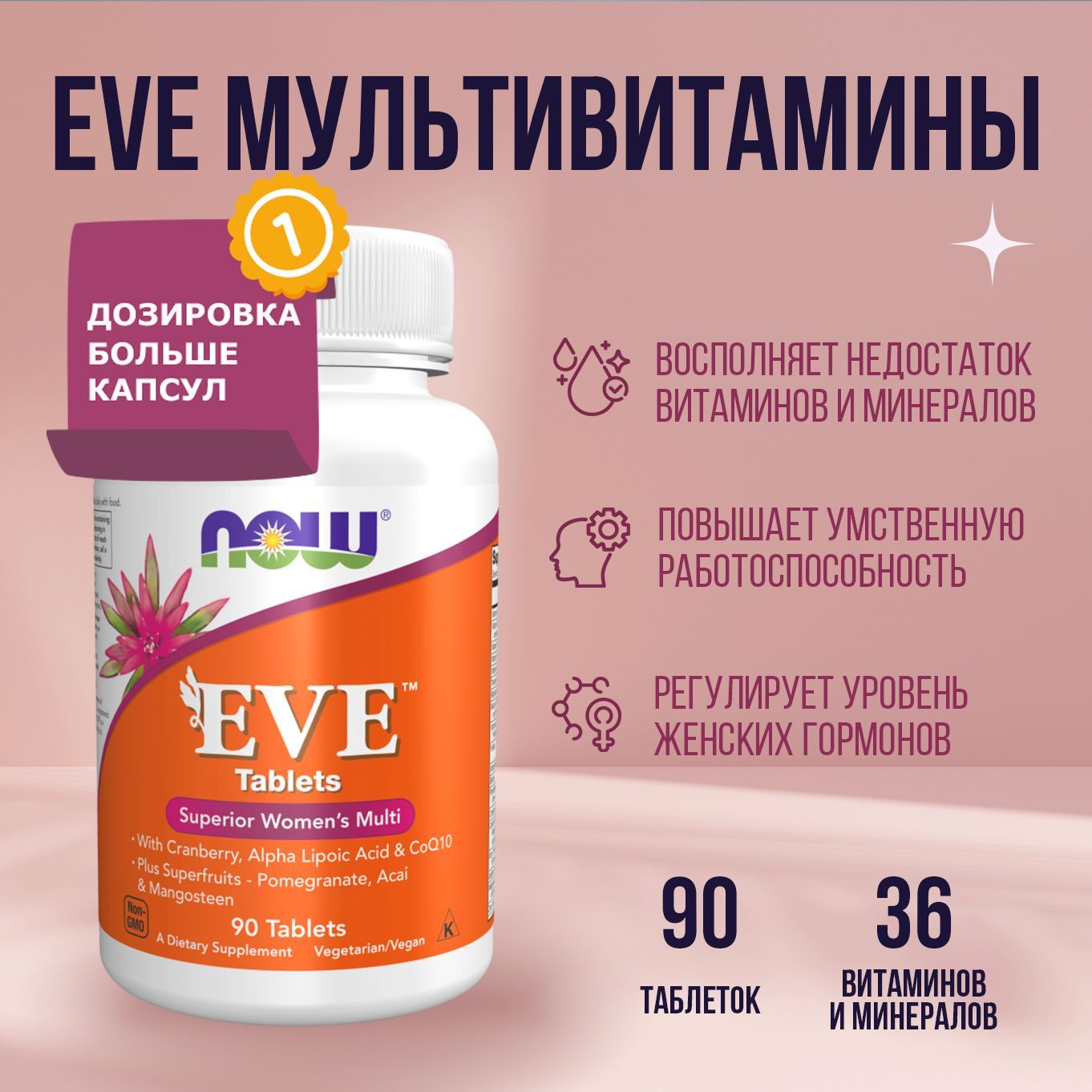 Now eva витамины. Now Eve состав.