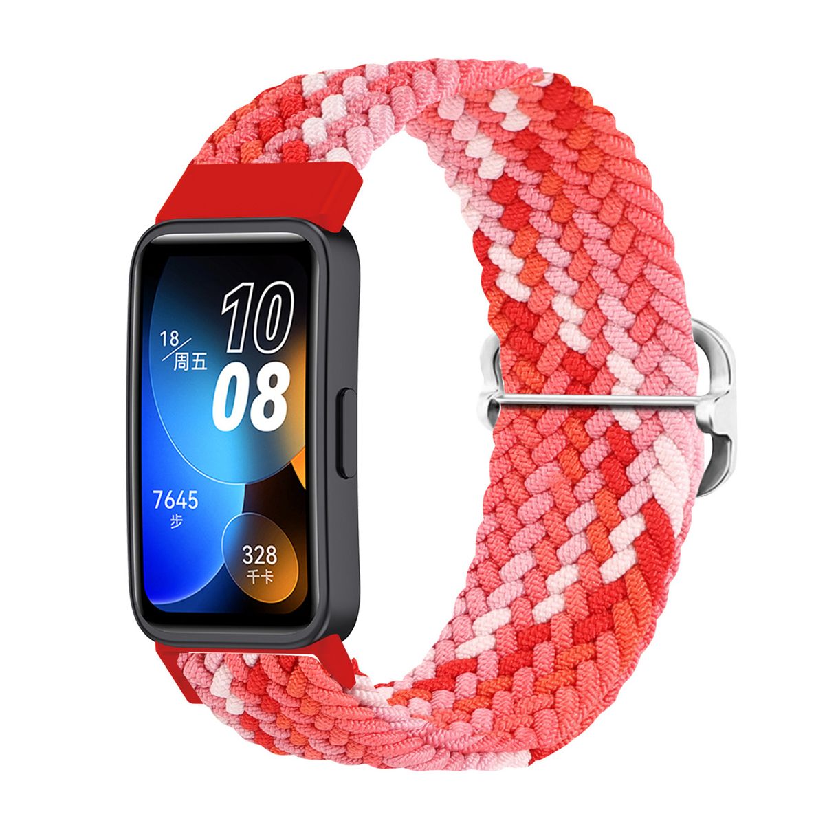 СпортивныйременьHuaweiBand7плетеныйнейлоновыйкольцевойременьHuaweiBand7наручныечасысрегулируемойзаменойбраслета