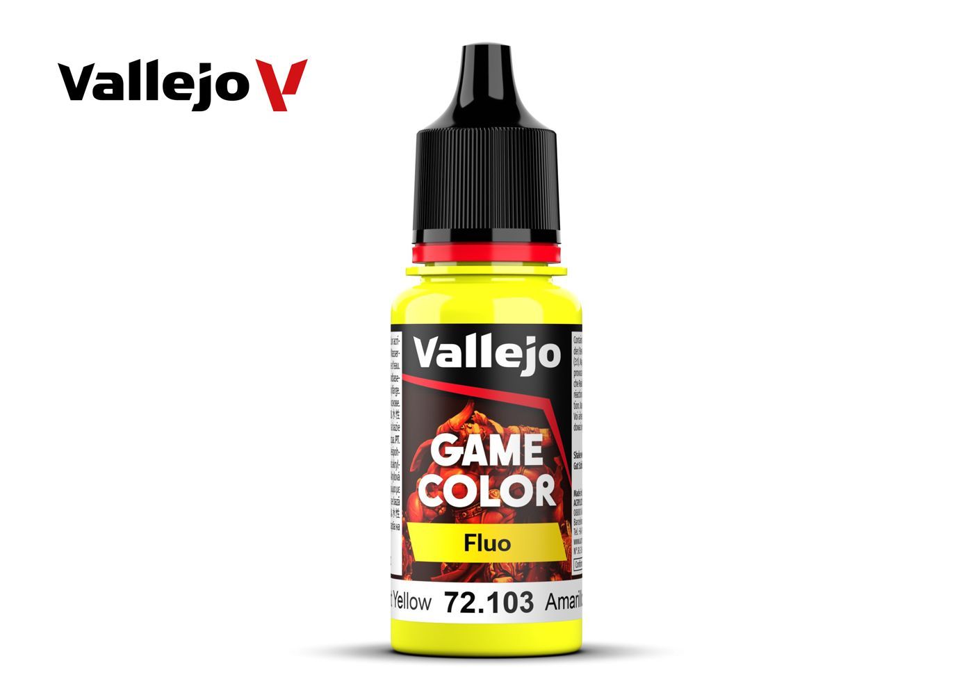 Краска Vallejo 72103 Game Color Fluorescent Yellow (флуоресцентный желтый)