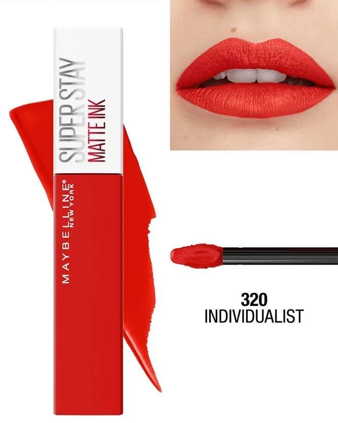 MaybellineNewYorkПомададлягубSuperStayMatteInk,тон320Individualist,суперстойкаяжидкаяматовая,5мл