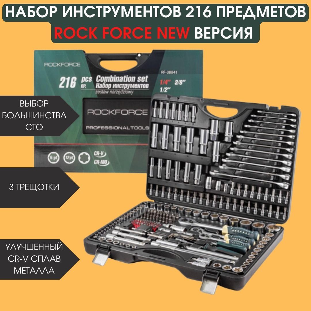 Набор force 216. Набор инструментов Force 216. Rock Force 216 предметов.