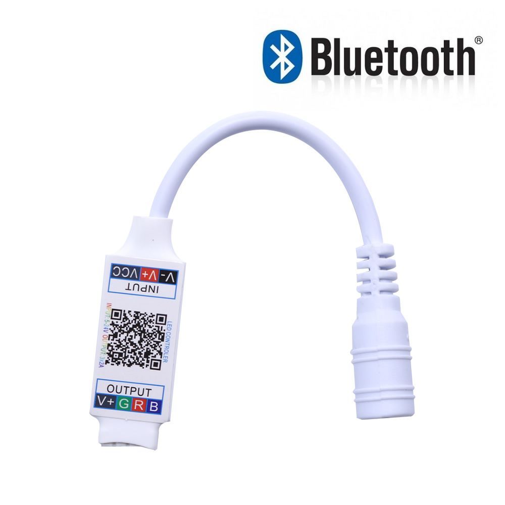 BluetoothминиконтроллердлямногоцветнойRGBLEDленты12-24V