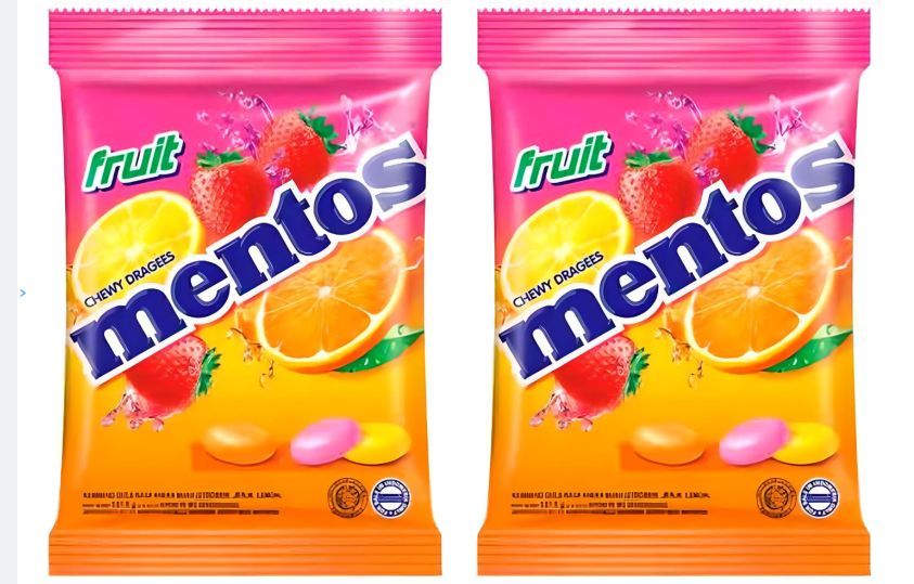 Набор из 2 пачек Mentos Фруктовый по 135г