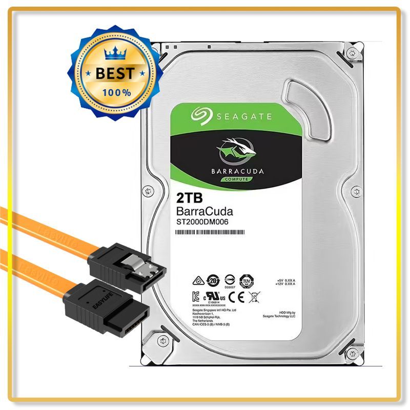 Seagate2ТБВнутреннийжесткийдискBarraCudaHDD3.5"5400(ST2000DM006)