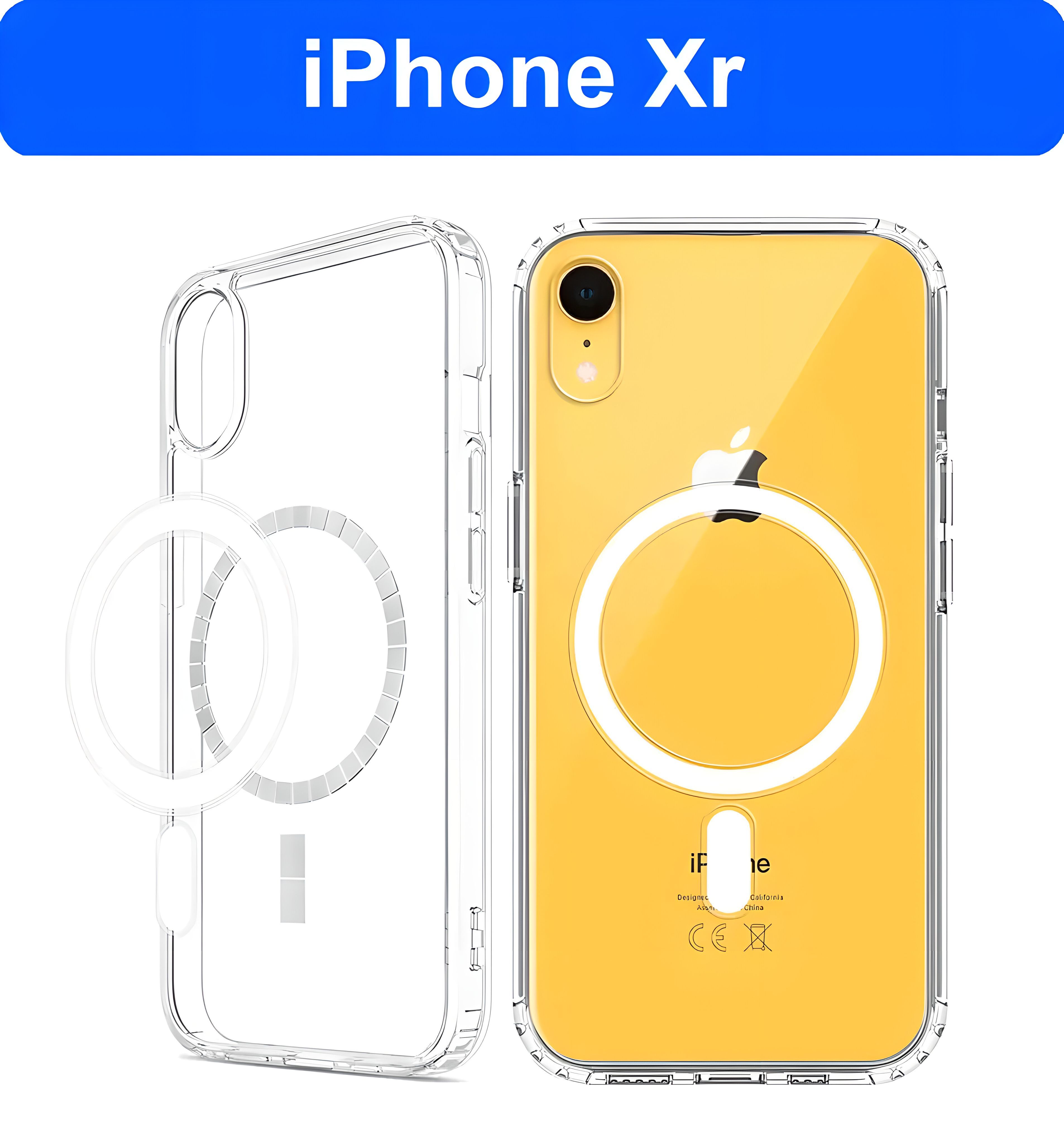 ADV GROUP / Чехол для iPhone Xr (на Айфон Хр) с поддержкой MagSafe  (МагСейф), противоударный, прозрачный