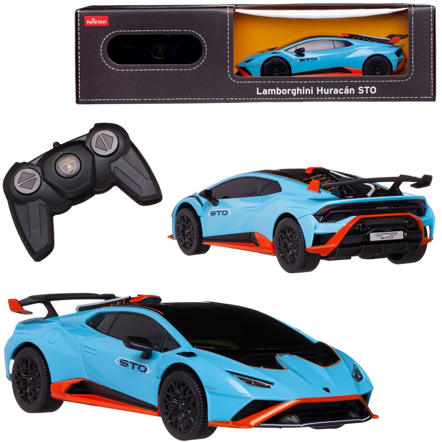 Машина р/у 1:24 Lamborghini Huracan STO голубой, 2,4G