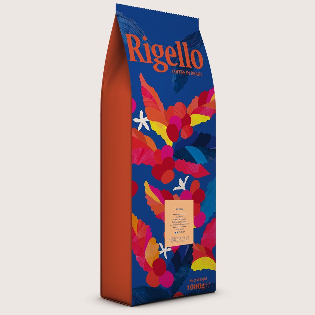 Кофе зерно Rigello Crema 1кг, Польша - купить с доставкой по выгодным ценам  в интернет-магазине OZON (1080236028)