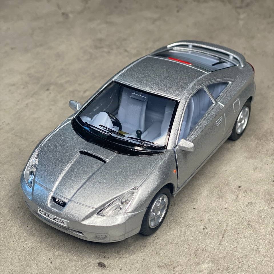 Машинка металлическая Kinsmart 1:34 Toyota Celica тойота Селика 5038DKT  инерционная, двери открываются / Серебристый - купить с доставкой по  выгодным ценам в интернет-магазине OZON (963058810)