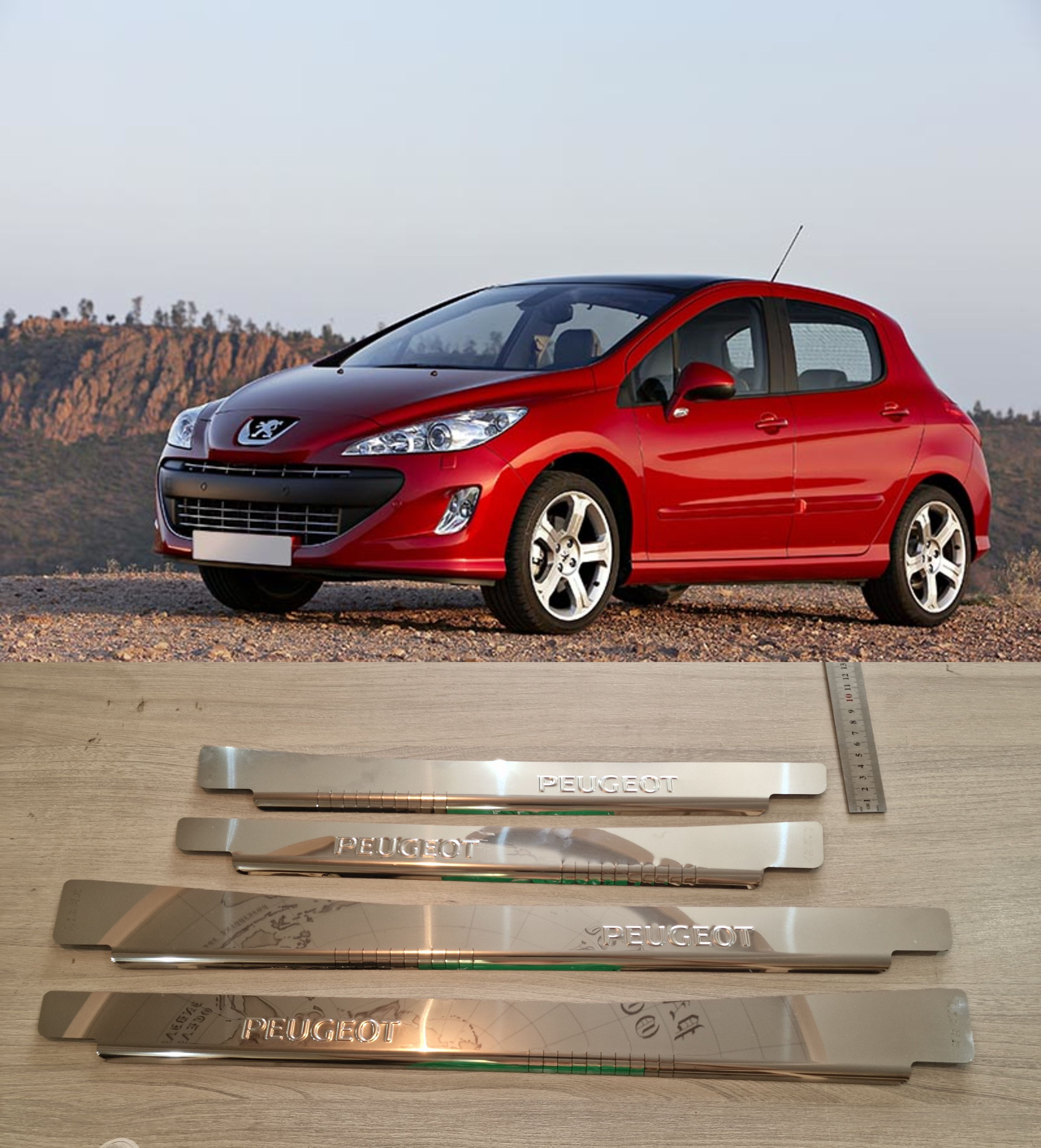 Накладки на пороги Нержавейка для PEUGEOT 308 5дв. 2007-2015 (Prime) купить  по низкой цене в интернет-магазине OZON (1109221573)