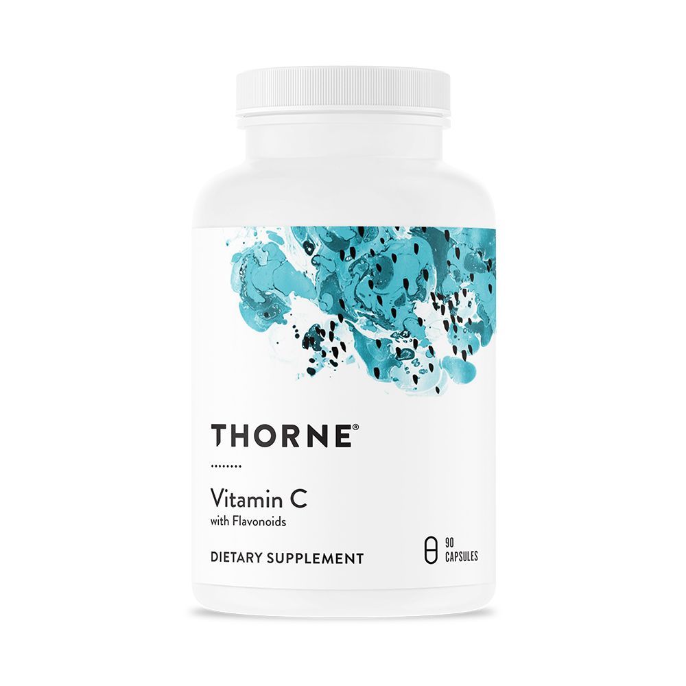 Витамин С с флавоноидами, Vitamin C with Flavonoids, Thorne Research, 90 капсул