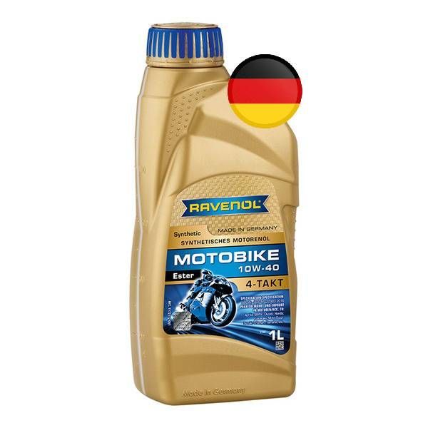 RAVENOL Motobike 4-T Ester Sae 10W-40 Масло моторное, Синтетическое, 1 л