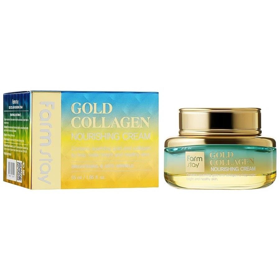 Крем gold collagen. Farmstay - крем для лица с золотом и коллагеном Gold Collagen Nourishing Cream, 55 мл.. Крем Gold Collagen Nourishing Корея. Farmstay Gold Collagen nourishingfarmstay Gold Collagen Nourishing. Gold Collagen Nourishing Cream Farm stay описание