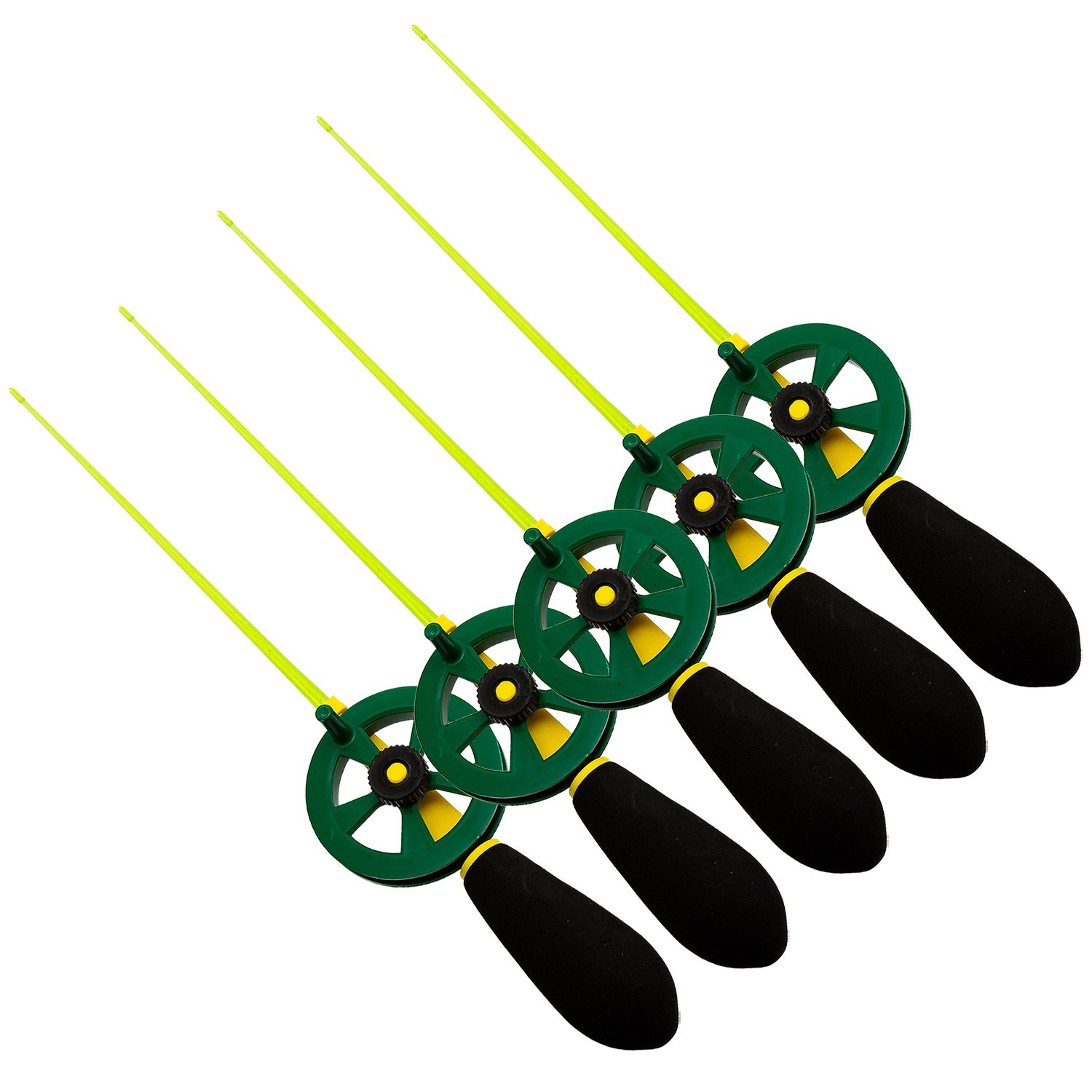 Удочка зимняя (5 шт) WestMan СКЕЛЕТОН 70 (ручка неопрен., хлыст 19.5 см) цв. катушки Тёмно-Зелёный / Ловля со льда / Удочка для зимней рыбалки
