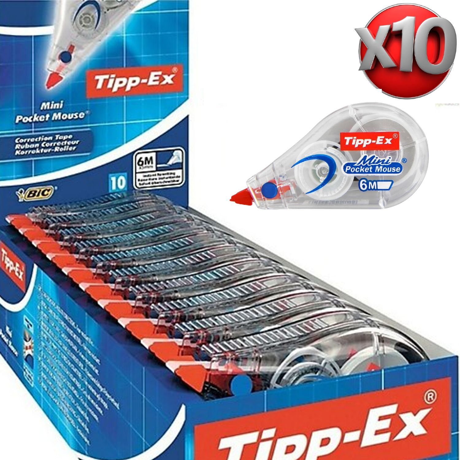 BIC Tipp-ex Корректирующая лента 5 мм x 6 м (10 шт)