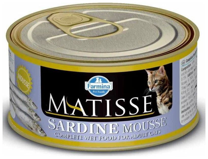 Фармина Matisse Mousse Lamb влажный корм для кошек 300 гр. Фармина Матисс корм для кошек. Фармина Матисс мусс для кошек с сардинами 85г. Matisse консервы для кошек. Farmina влажный корм для кошек