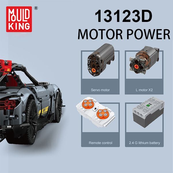 КонструкторMouldKing13123DНаборэлектрикидляапгрейдадлянабора13123МерседесAMGGTR1:8Shadow,развивающийконструктордлямальчиков