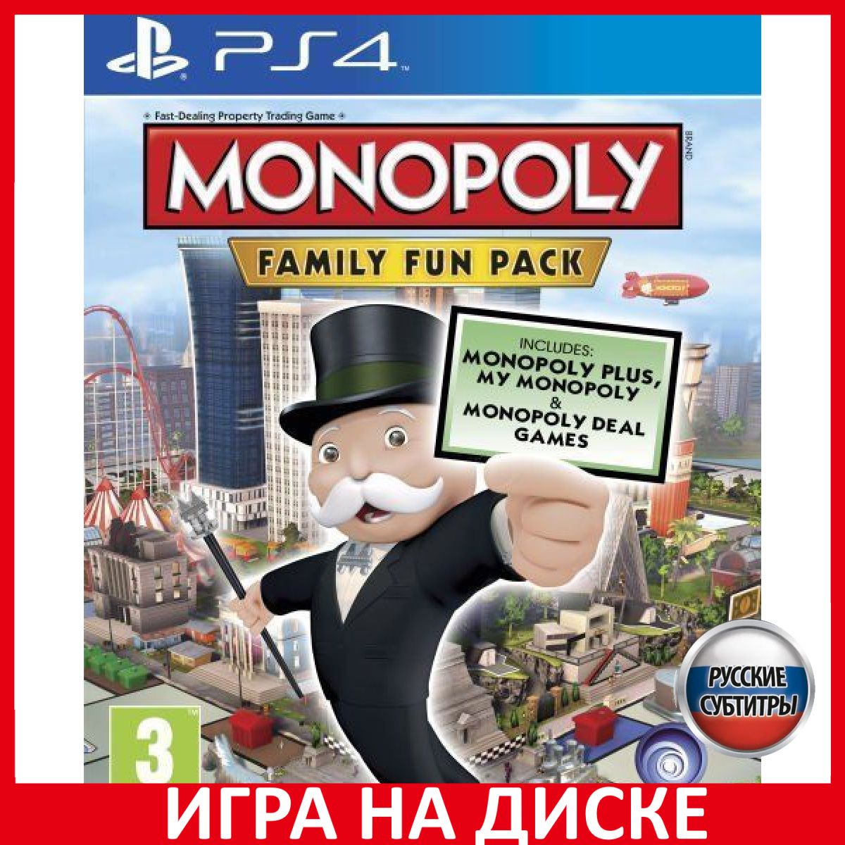 Игра Monopoly Монополия Family Fun (PlayStation 4, PlayStation 5, Русские  субтитры)