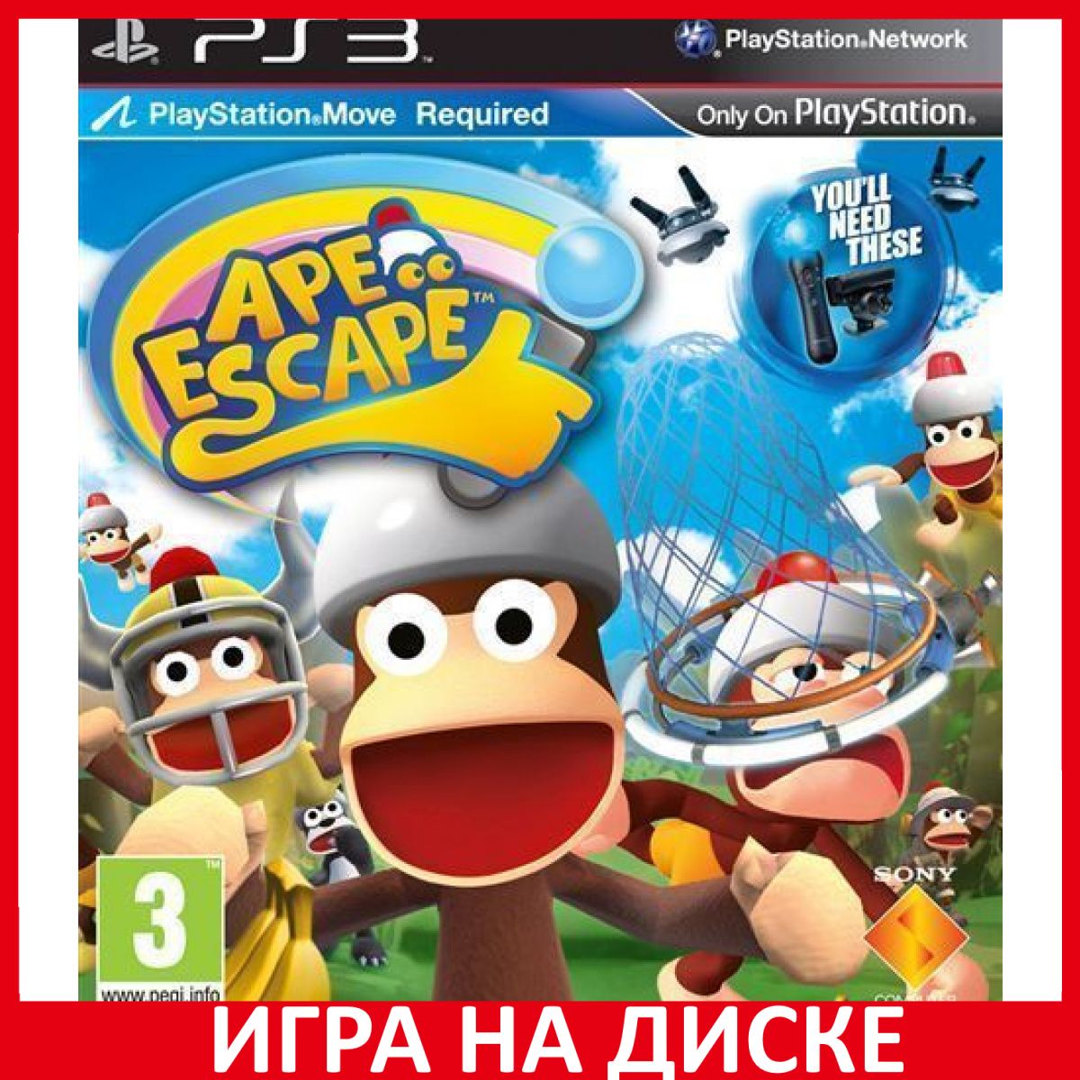 Игра Ape Escape для Mov (PlayStation 3, Английская версия) купить по низкой  цене с доставкой в интернет-магазине OZON (307272352)