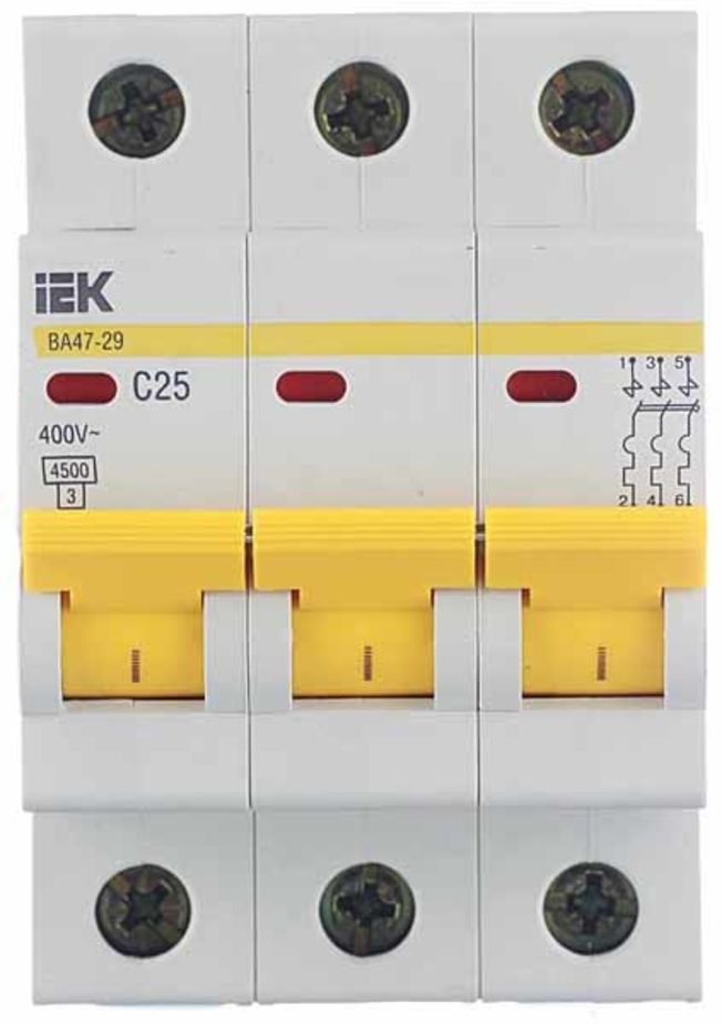 Автоматы электрические иэк. Автоматический выключатель IEK ва 47-29 3p (d) 4,5ka. Авт. Выкл. Ва47-29 3p с 25а 4,5ка IEK. IEK автоматические выключатели c25 3х полюсный. Автоматический выключатель IEK ва47-29 3p.