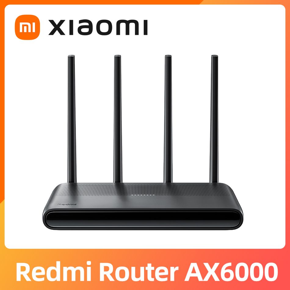 Роутер Xiaomi Redmi Router AX6000, черный, 5 ГГц, 2.4 ГГц купить по низкой  цене с доставкой в интернет-магазине OZON (1225672249)