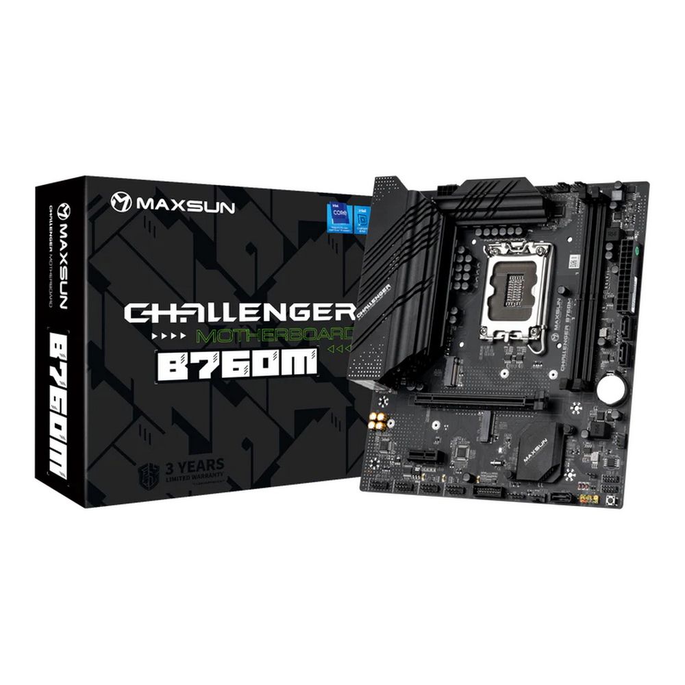 МатеринскаяплатаMaxsunMS-ChallengerB760M1700,B760,2xDDR4,mATX,RTL