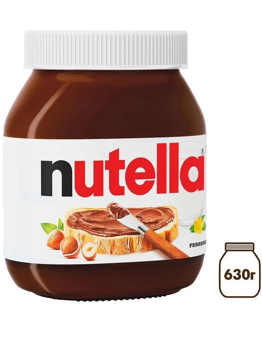 Nutella паста ореховая с добавлением какао, 630 г