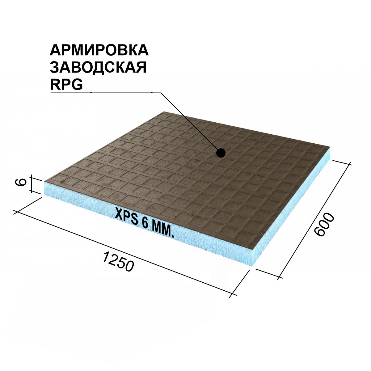 Теплоизоляционнаяпанель,теплоизоляцияруспанель,ПанельRuspanelBasic6,1250х600х6мм.односторонняя10шт