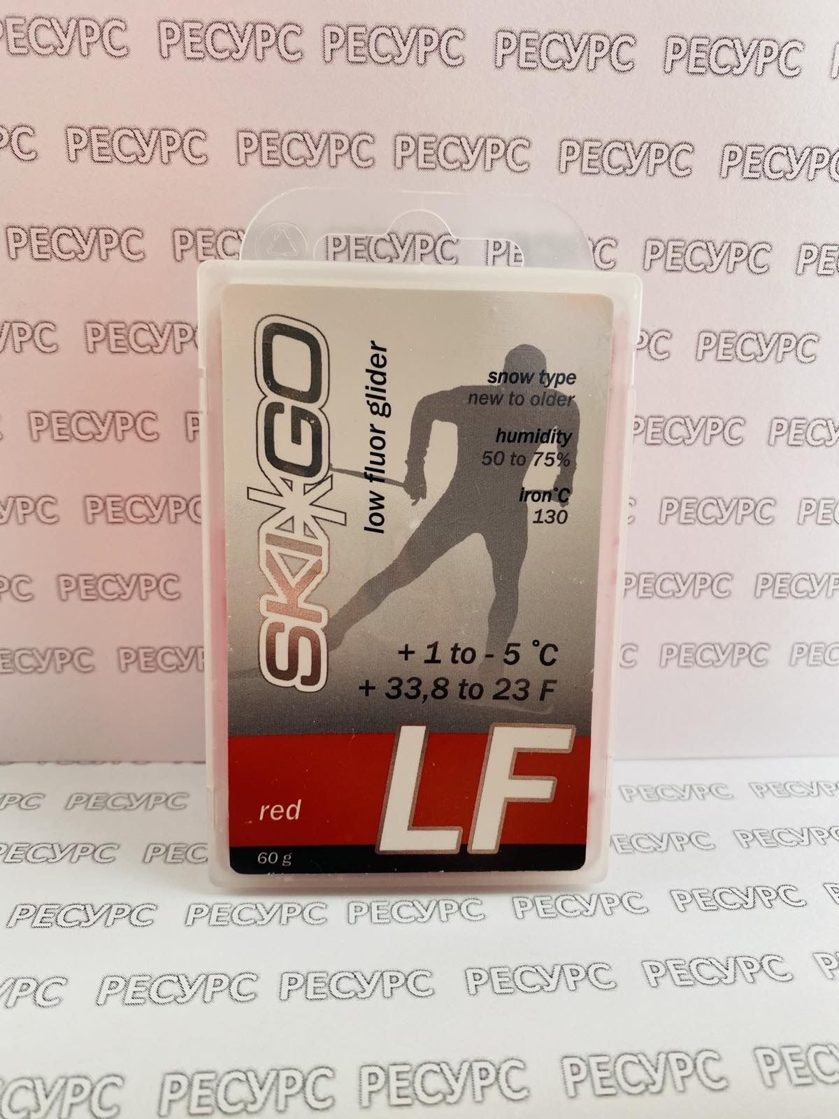 Парафин SkiGo LF Red, +1/-5, 60 г