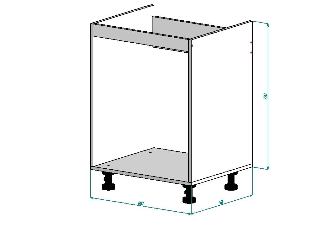 Каркас шкафа под мойку для кухни