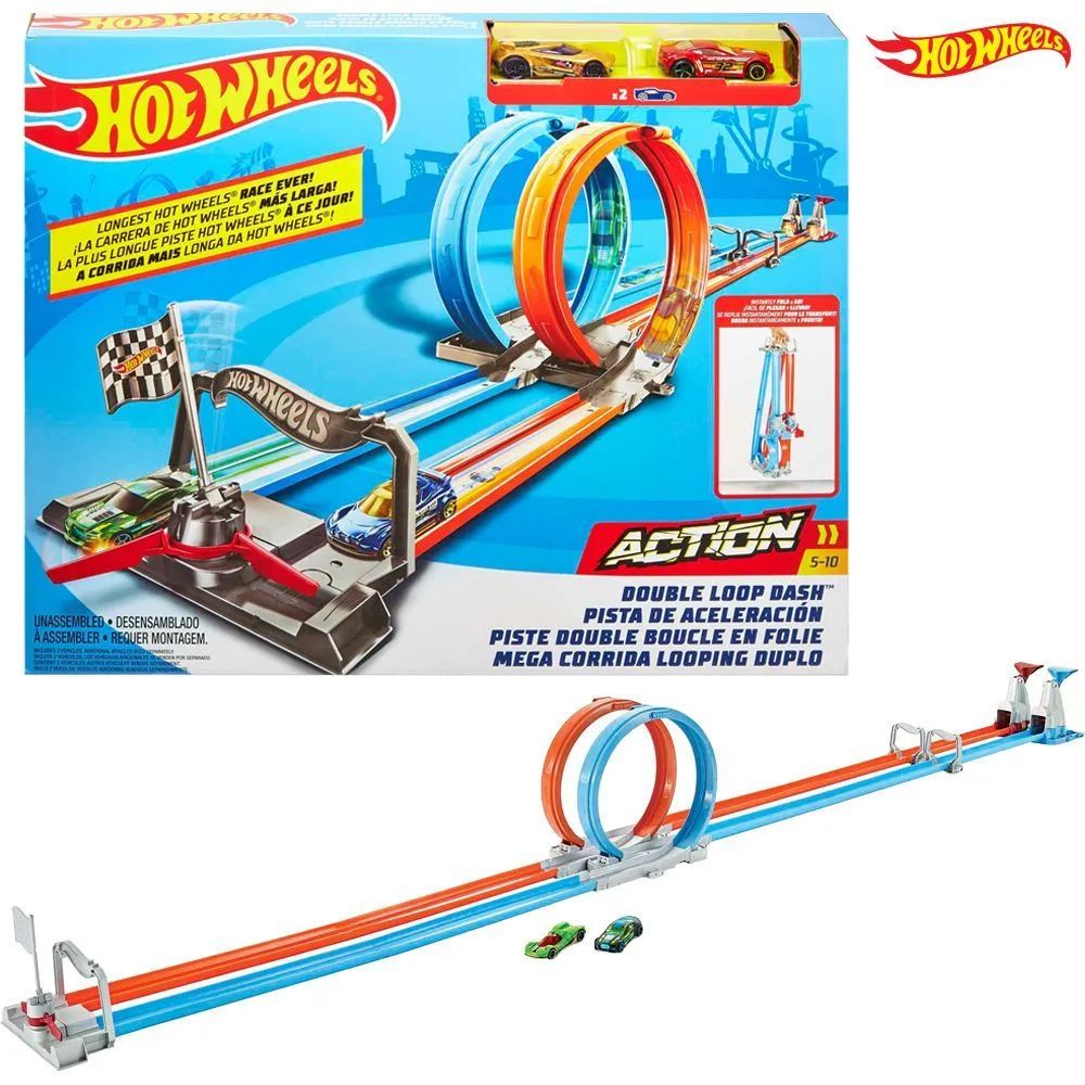 Hot Wheels Игрушечный трек Mattel Скоростные мертвые петли, GFH85