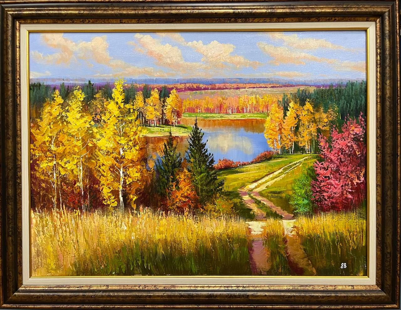 Осенний пейзаж маслом на холсте