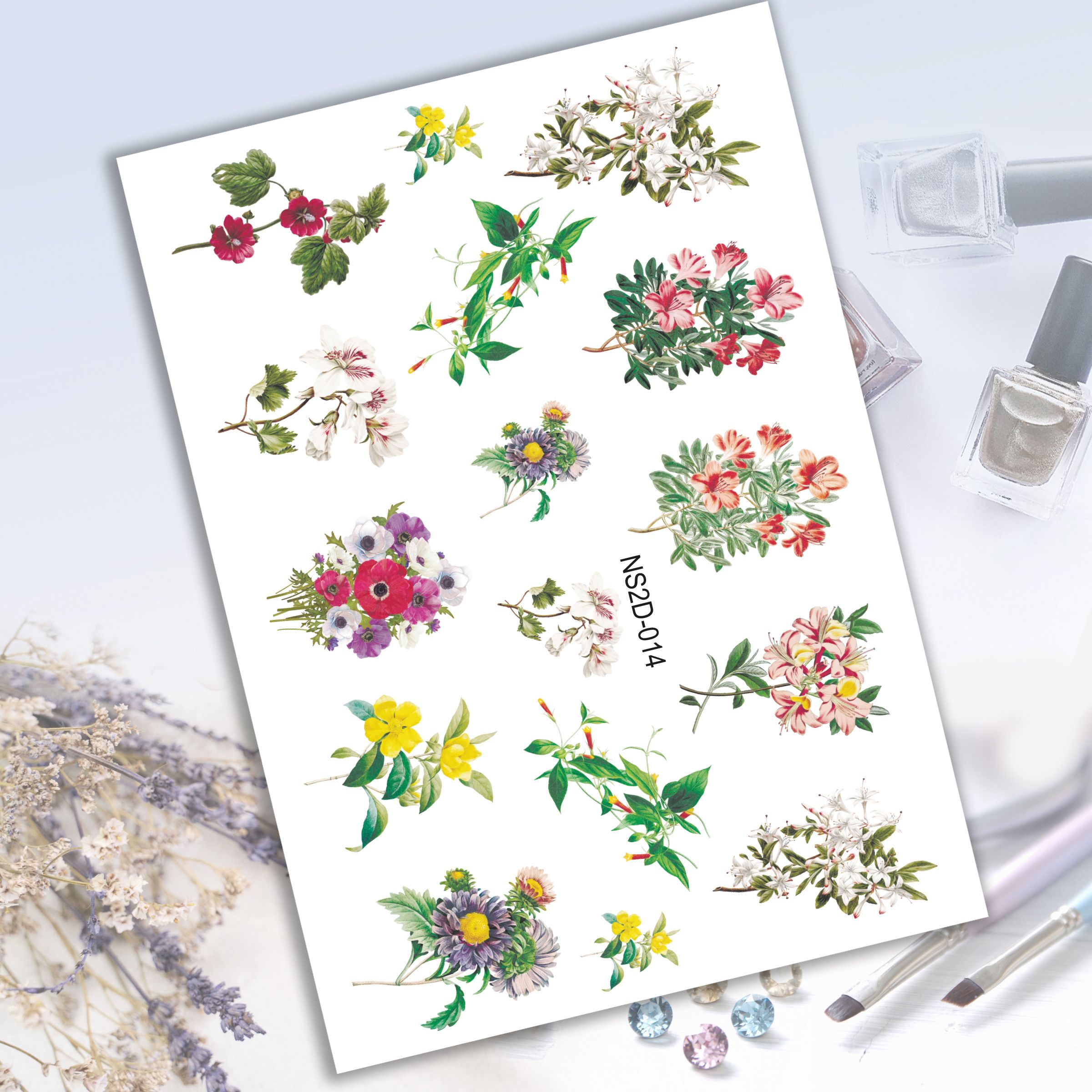 HAPPYTIME Nail Slider Design слайдеры для ногтей 2D слайдер дизайн/ Красивый маникюр нейл арт декор/ Наклейки для маникюра на ногти (дизайн на водной основе деколевой пленке)