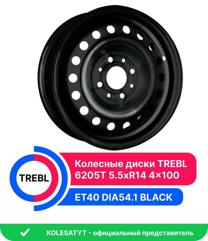 Trebl 6205T Колесный диск Штампованный 14x5.5" PCD4х100 ET40 D54.1