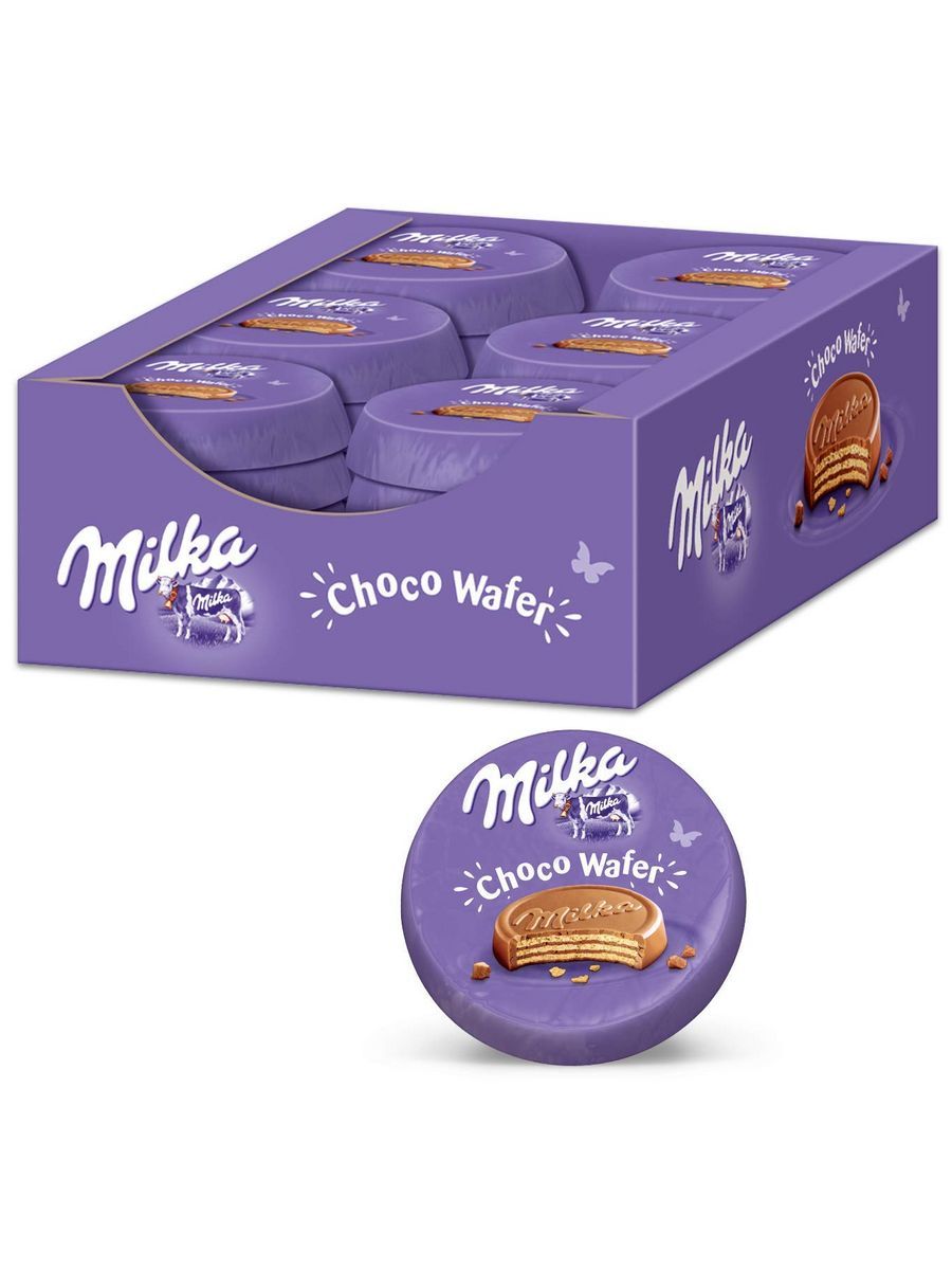 Печенье вафли в шоколаде Milka Choco Wafer, 30шт х 30гр., Чехия