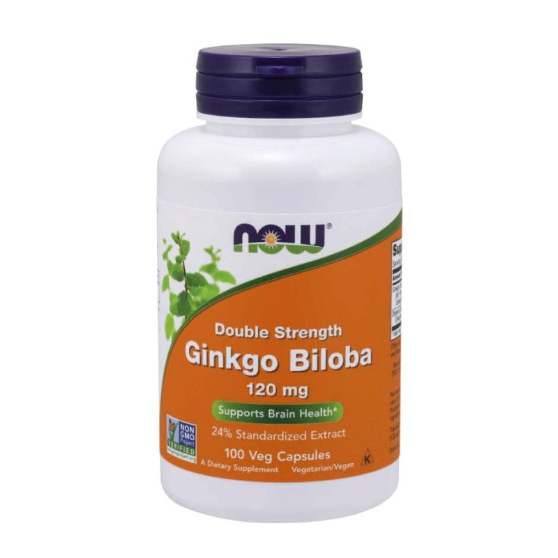 Антиоксидант Ginkgo Biloba 120 мг NOW, 100 капсул