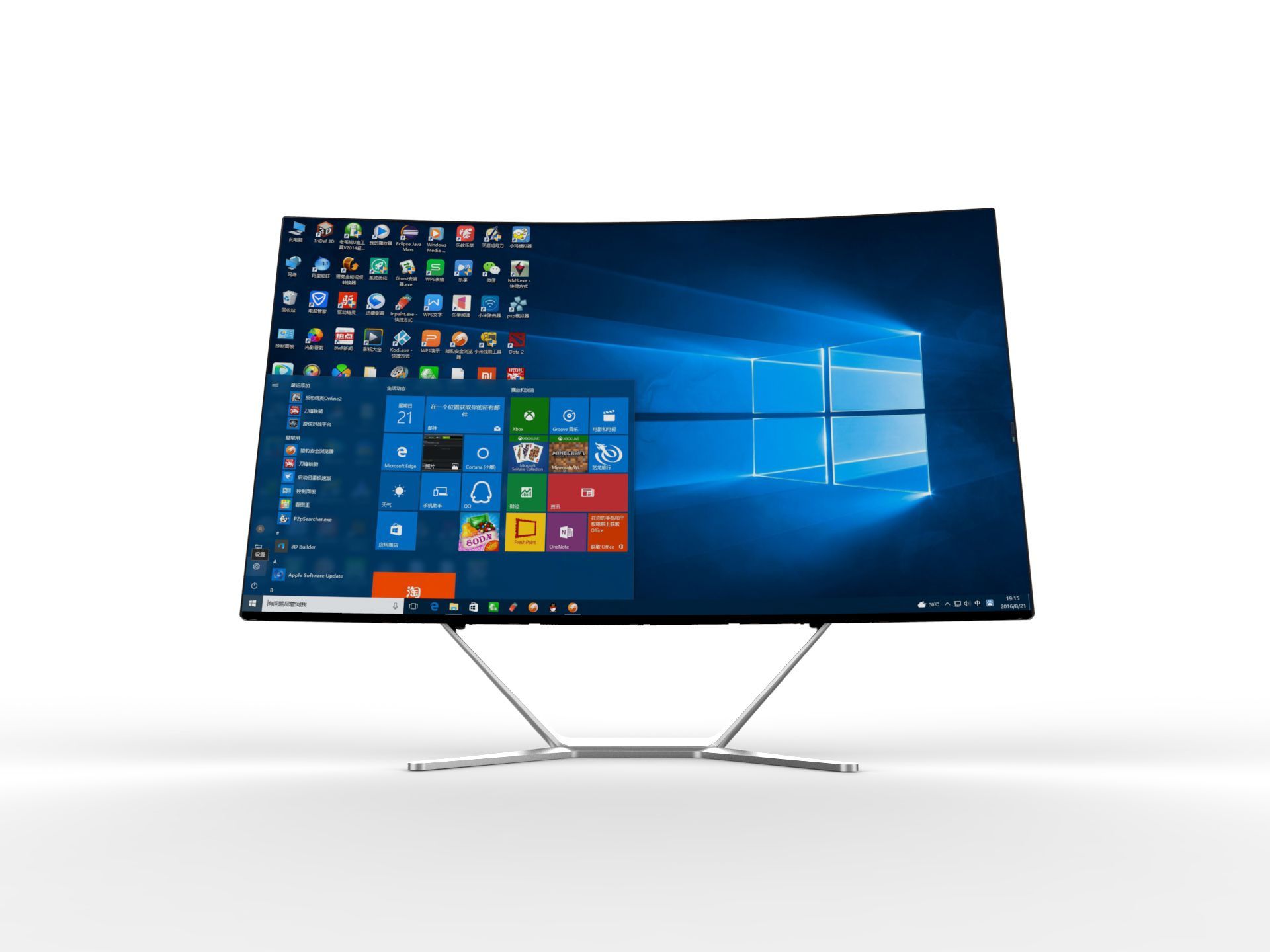 27" Моноблок Q27W (Intel Core i5-4590, RAM 16 ГБ, SSD 512 ГБ, NVIDIA GeForce GTX 1050 Ti (4 Гб), Windows 11 Pro), белый, Русская раскладка