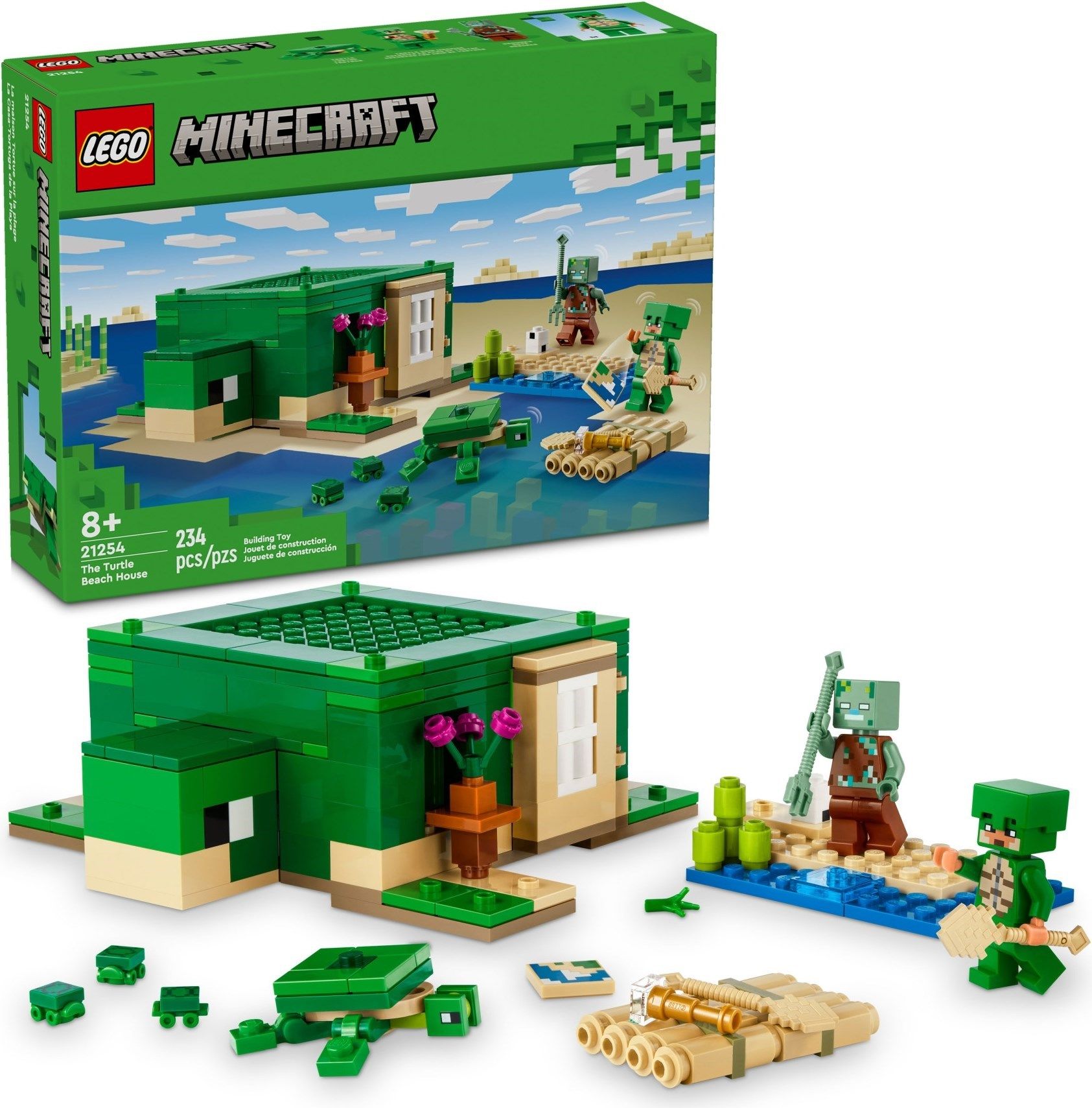 Конструктор LEGO MINECRAFT 21254 Черепаховый пляжный домик