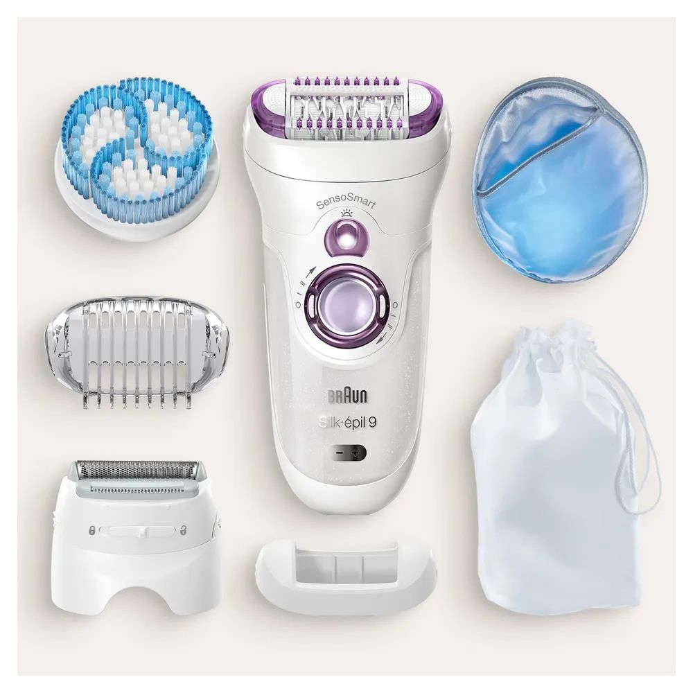 Braun Эпилятор Silk-epil 9 9735 Senso Smart 3-в-1, беспроводной, влажный и сухой + 6 шт. аксессуаров купить на OZON по низкой цене (1392785503)