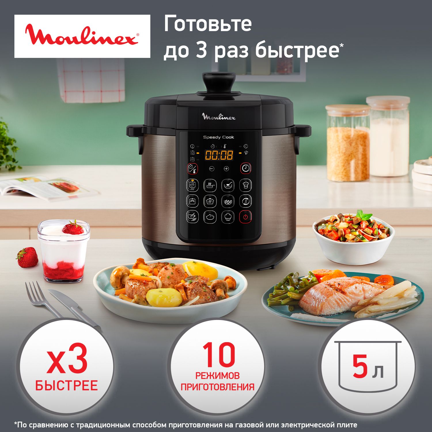 Кулинарные рецепты для мультиварки-скороварки Moulinex CE400032
