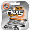 Сменные кассеты для бритья Bic Flex 5 Hybrid, 4 шт, 1 упаковка - изображение